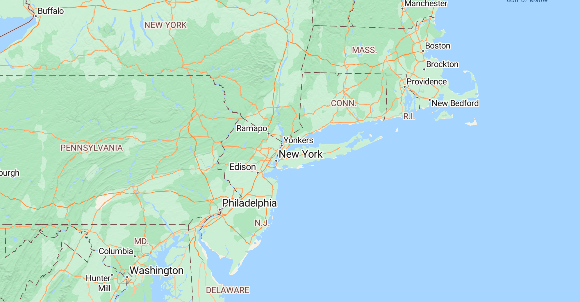 el mapa de Nueva York